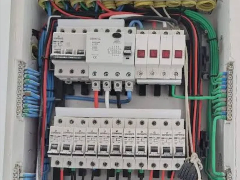 QDG trifasico com geral, DR, DPS, disjuntores Soprrano, neutro e terra organizados e identificados